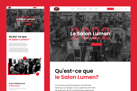 Landing Page | Conference | Le Salon Lumen 2022 project