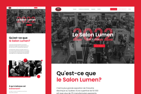Landing Page | Conference | Le Salon Lumen 2022 project