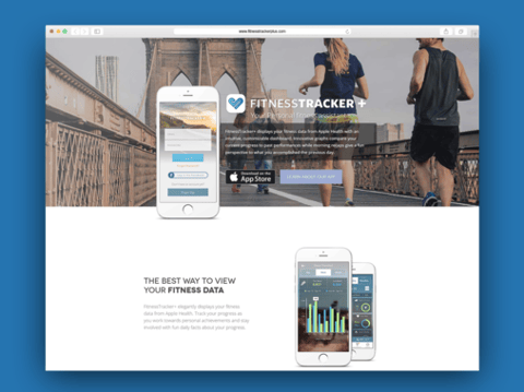 FitnessTracker+: Website UI/UX & App Popup Design project