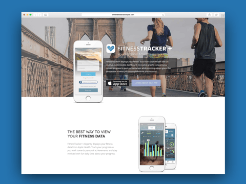 FitnessTracker+: Website UI/UX & App Popup Design project