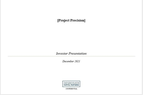 Private Equity – Capital Raise Marketing Materials project