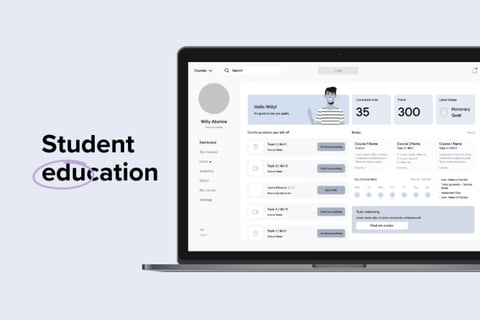 Student education - UX, Wireframing project