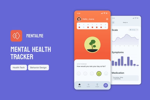 MentalMe | Business, UX, and UI Design of a B2C Application for a Healthtech Startup project