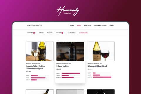 Wine Store eCommerce Design System project