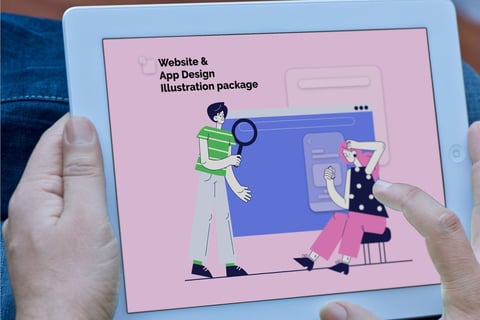 Website and App Design Illustration Package project
