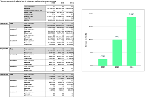 Fully Automated Financial Model Used in Series B Funding Round project