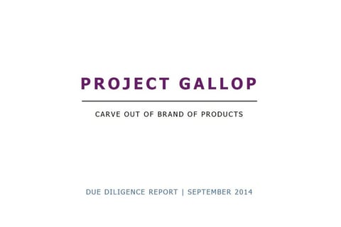 Due Diligence for Acquisition of Branded Prescription Drugs Pertaining to Gynecology Division project