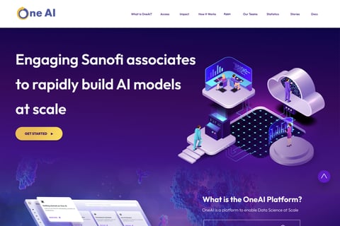Splash Page to Promote Sanofi's AI Product – OneAI project