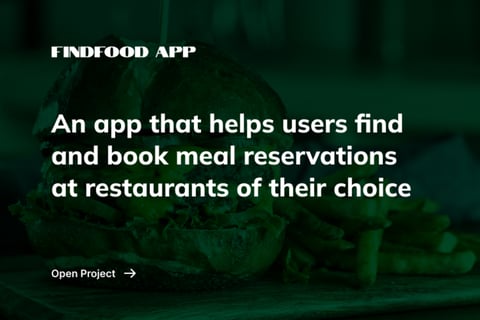 Meal Reservation App Shopping Experience (FindFood) project