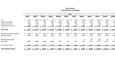 Financial Analysis Package for VC-backed SaaS project