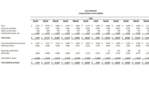 Financial Analysis Package for VC-backed SaaS project