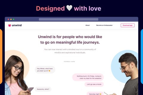 Web Design for Unwind – A Dating App for the Working Class project