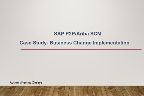 Business Change Implementation project