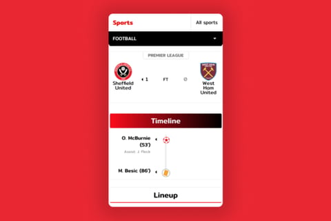 TrueID Sports Responsive Design project
