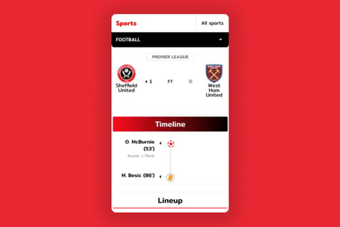 TrueID Sports Responsive Design project