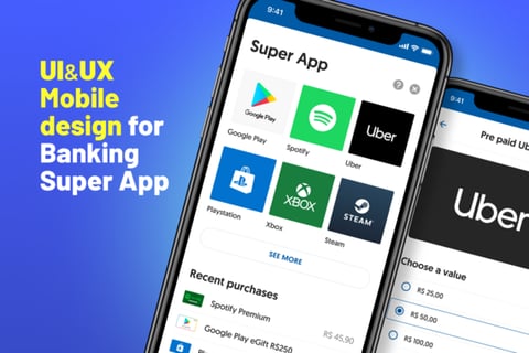 UI and UX Mobile Design for Banking Super App project