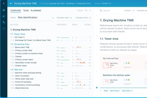 UX/UI Designer for an Industrial Risk Management Web App project