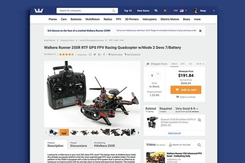 eCommerce for HobbyKing project