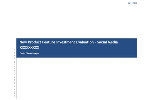 New Product Feature Investment Operating Model project