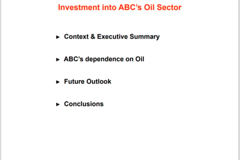 Country Analysis to Drive Negotiation Strategy for New Investments project