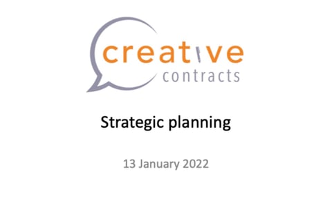 Strategic Plan for Creative Contracts project