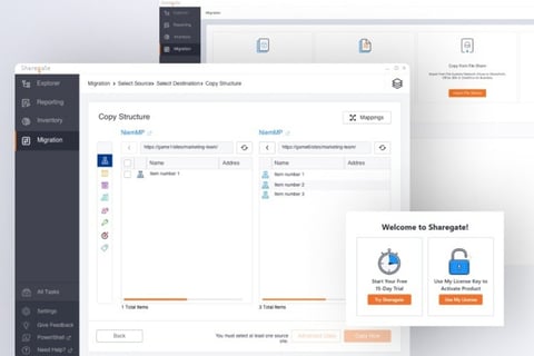 UX/UI Design for Management and Migration Software project