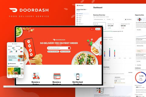DoorDash, Inc. | Food Delivery Service Website Design project