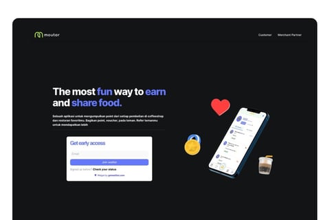 Landing Page Redesign | Moutar project