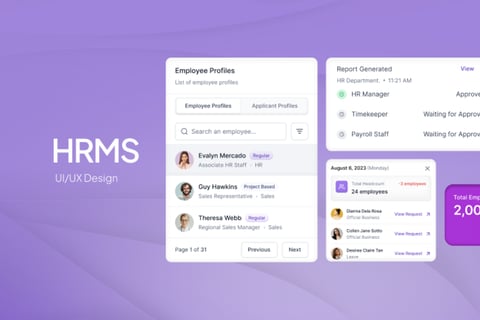 UI/UX Design for Human Resource Management System (HRMS) project