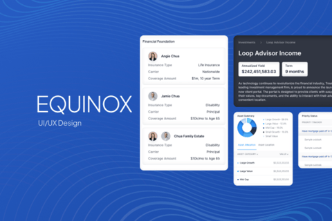 UI/UX Design for Equinox a Finance Application project