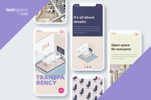 Teal Space | Responsive Website Concept with Isometric Illustrations project