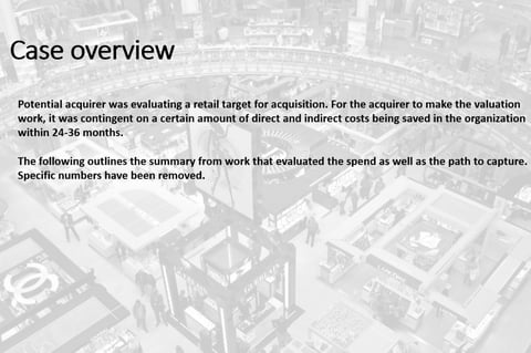 Cost Savings Due Diligence project