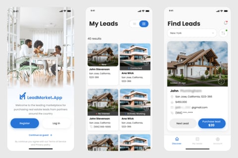 Real Estate Lead Gathering App project