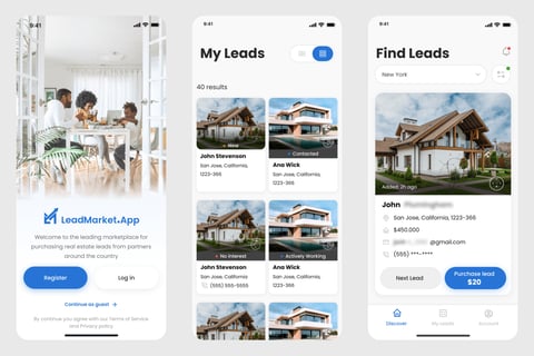 Real Estate Lead Gathering App project