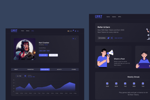 Nest Arcade | Crypto Gaming Platform with NFT Marketplace project