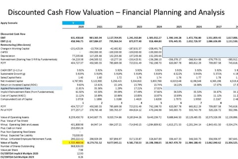 DCF and Relative Valuation of a Private Company project