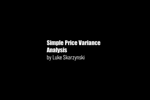 Simple Price Variance Analysis project