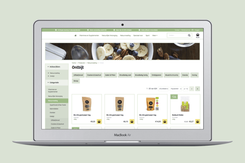 eCommerce for a Natural Health Store Chain project