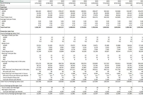 Financial and Valuation Model for a Meal Kit Subscription Company project