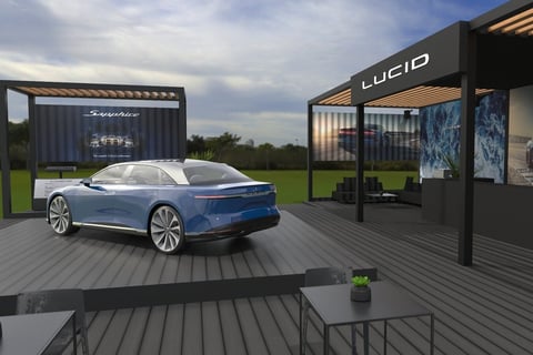Exhibit Design for Lucid Motors for Monterey Car Week 2022 project