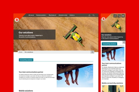 Design System and UI Design for Vodafone's Responsive Website project