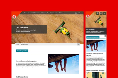 Design System and UI Design for Vodafone's Responsive Website project