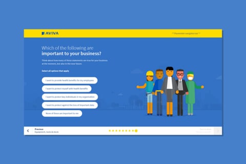 UI Design for an Insurance Cover Assistant Tool project