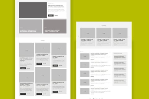 Wireframes for Resort Website project