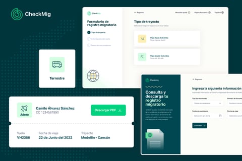 Digital Form for Migrating to Colombia project