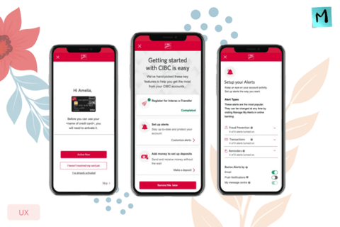 UX Designer for Onboarding Experience | Mobile and Web App for CIBC project