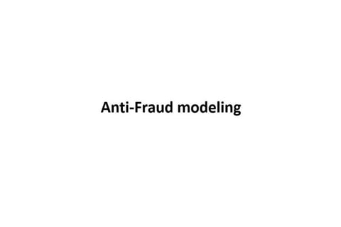 Anti-fraud Modeling project