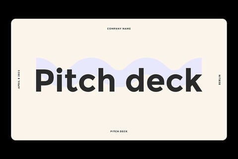 Pitch Deck — Template Design project
