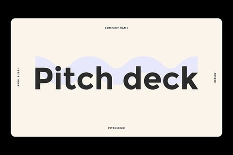 Pitch Deck — Template Design project