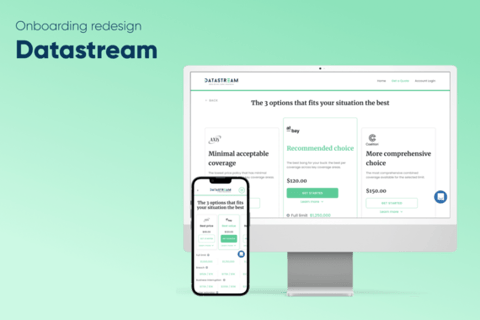 DataStream Insurance l Onboarding Redesign project